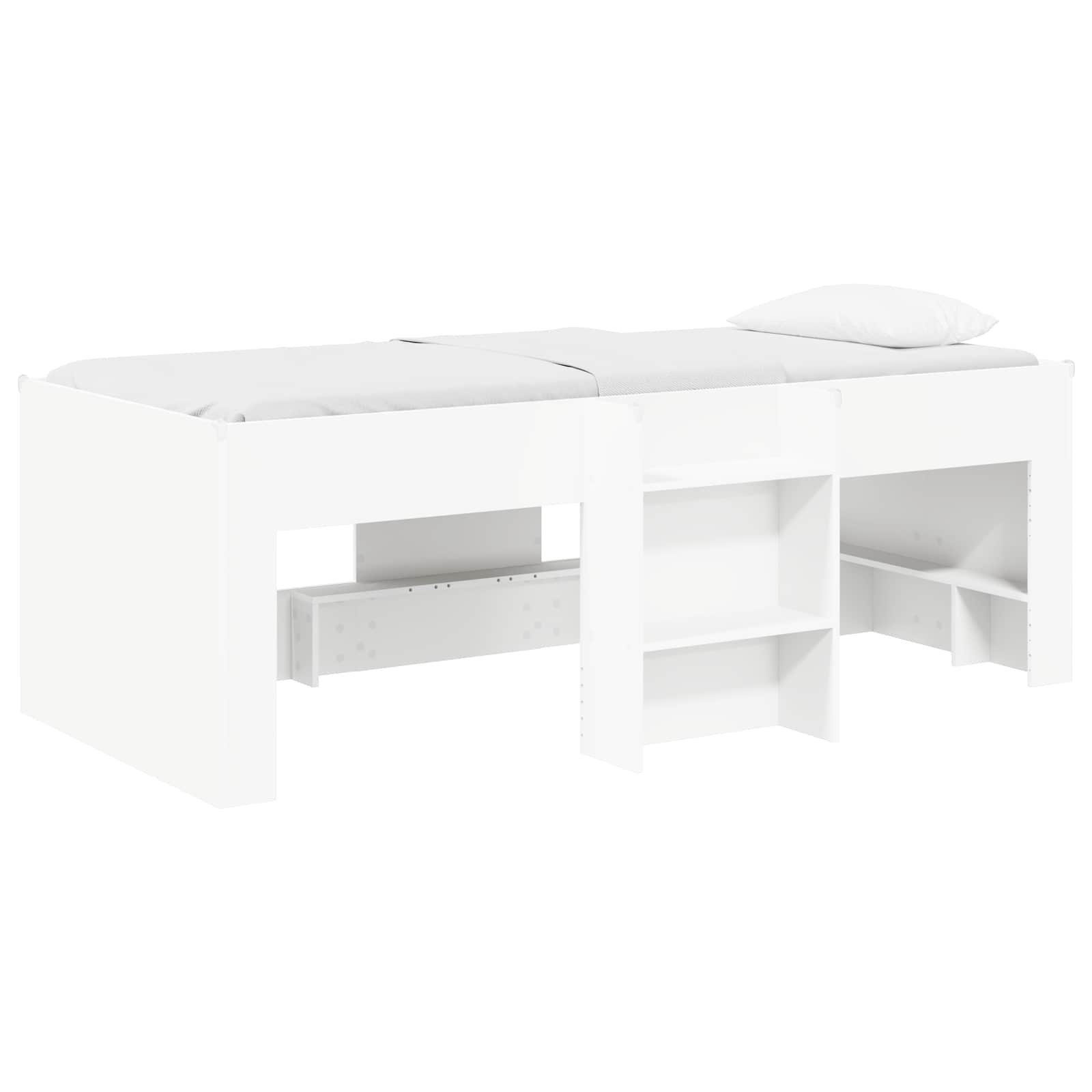 Letto Alto per Bambini Bianco 90 x 190 cm Legno ingegnerizzato | homemem39