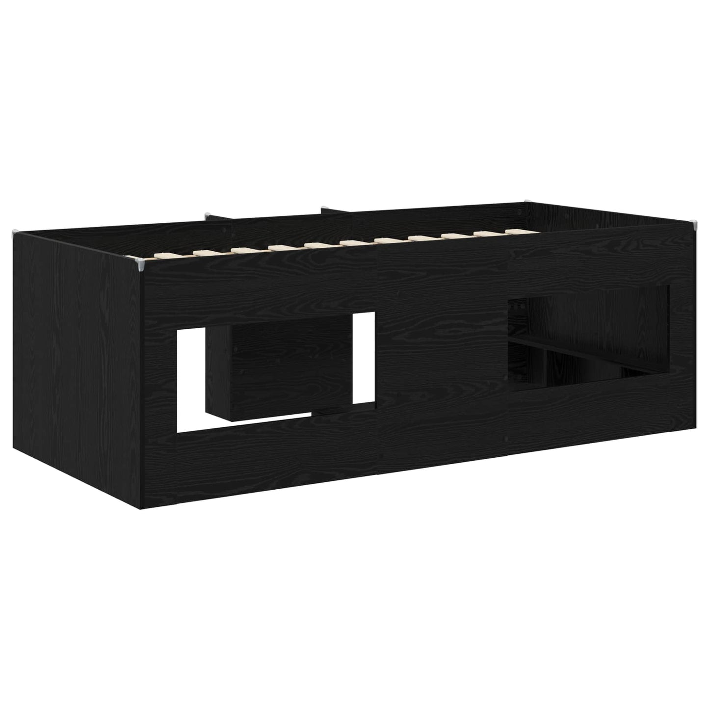 Letto Alto per Bambini Rovere Nero 90 x 190 cm | homemem39