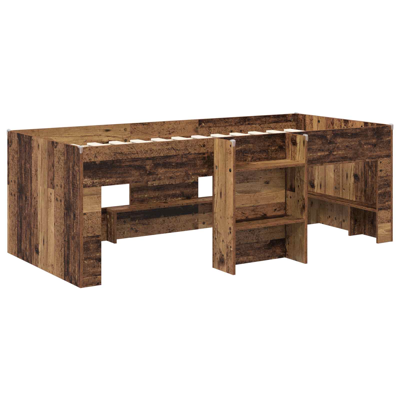 Letto Alto per Bambini Legno antico 90 x 190 cm | homemem39