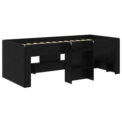 Letto Alto per Bambini Rovere Nero 193 x 96,1 x 68,5 cm | homemem39