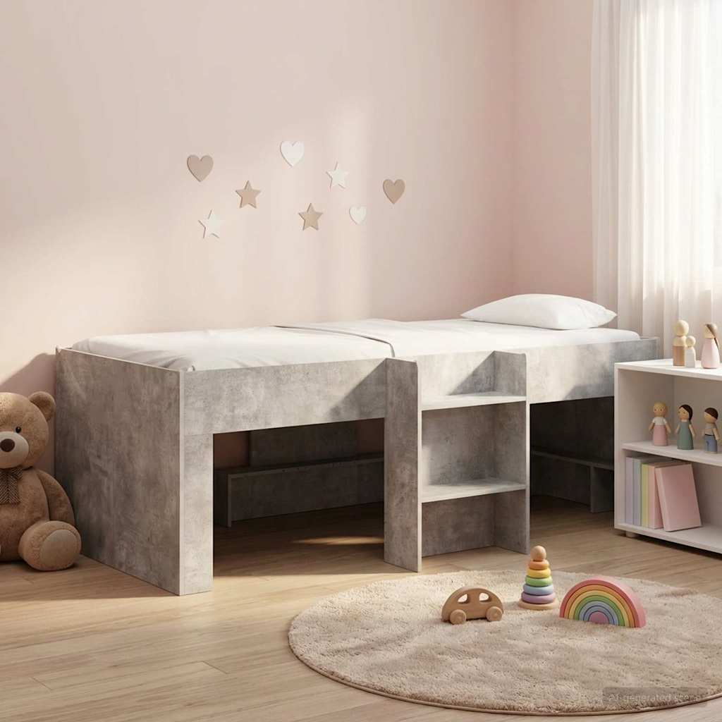 Letto Alto per Bambini Calcestruzzo 193 x 96,1 x 68,5 cm | homemem39