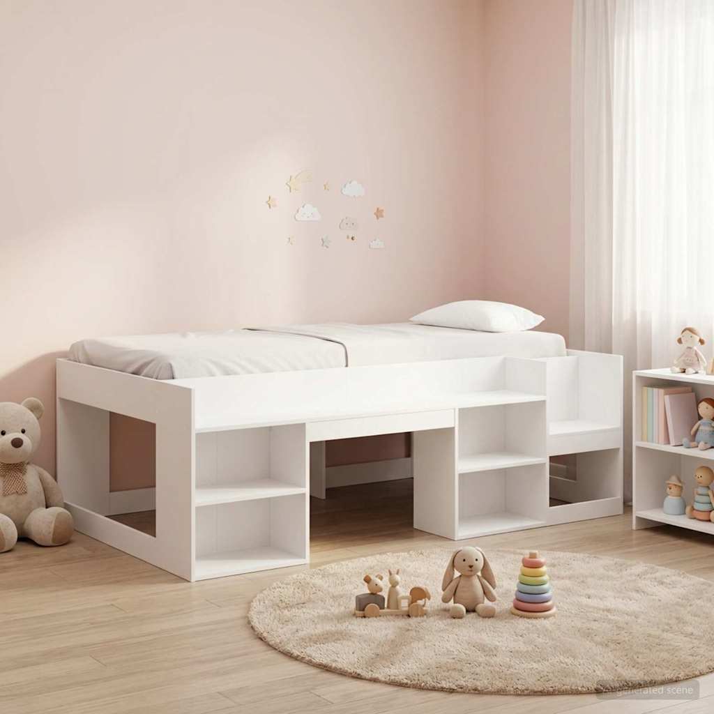 Telaio del letto con storage Bianco 80 x 200 cm | homemem39