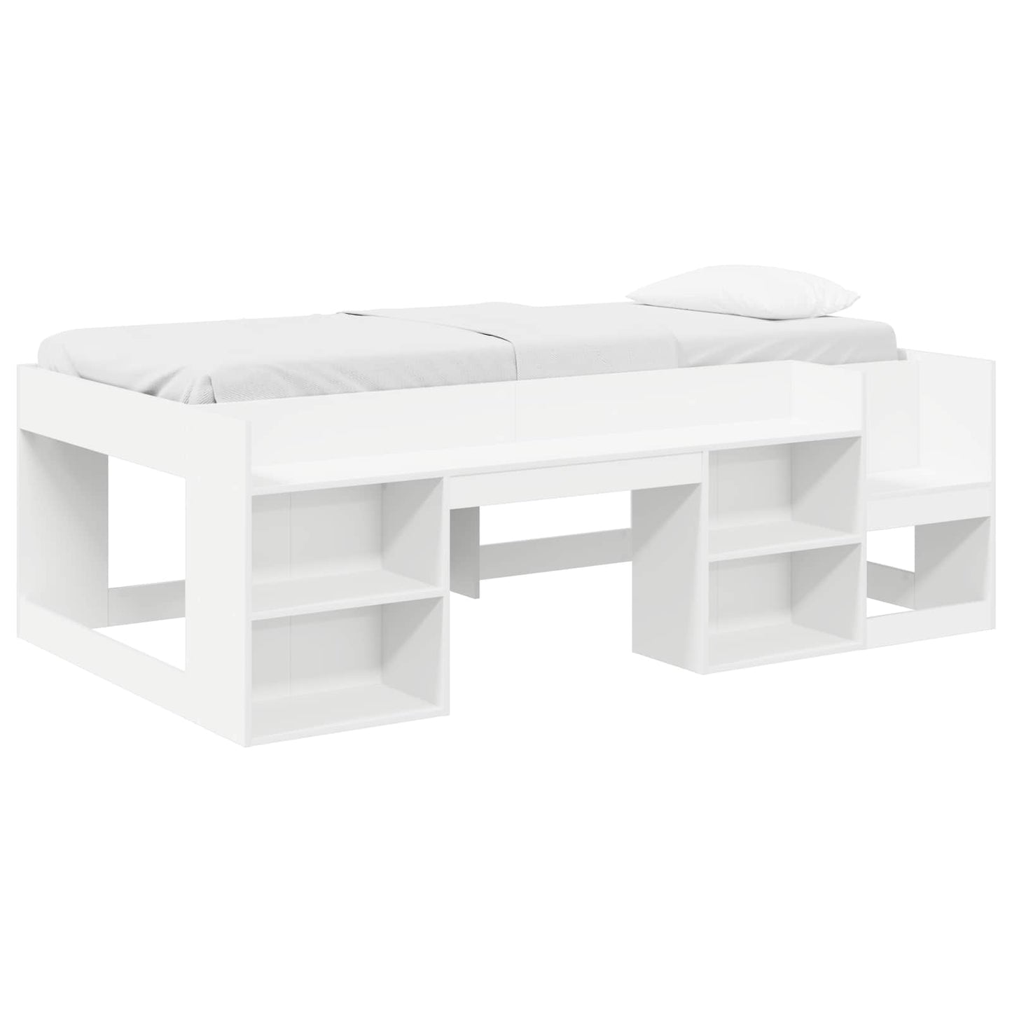Telaio del letto con storage Bianco 80 x 200 cm | homemem39