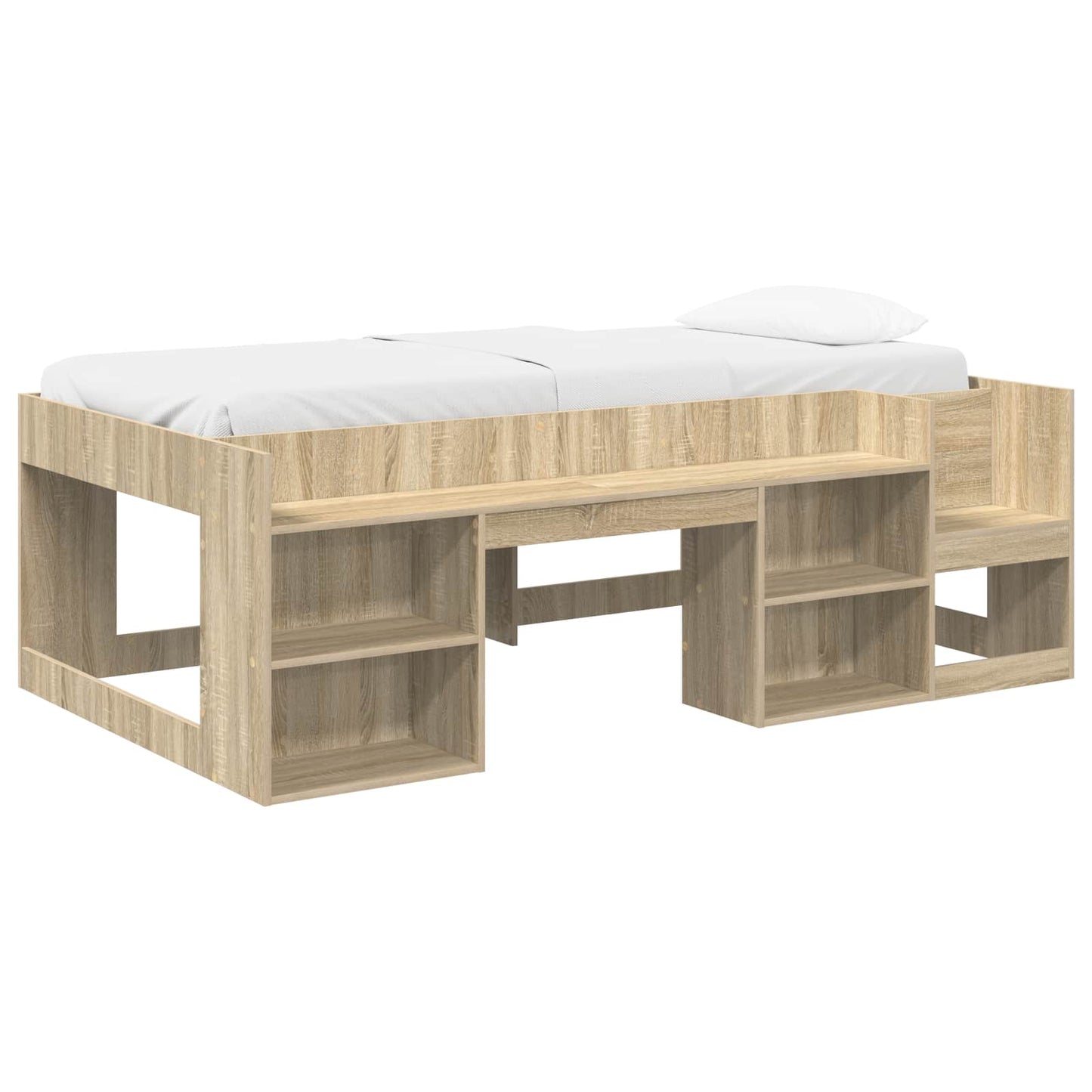 Telaio del letto con storage Rovere Sonoma 80 x 200 cm | homemem39