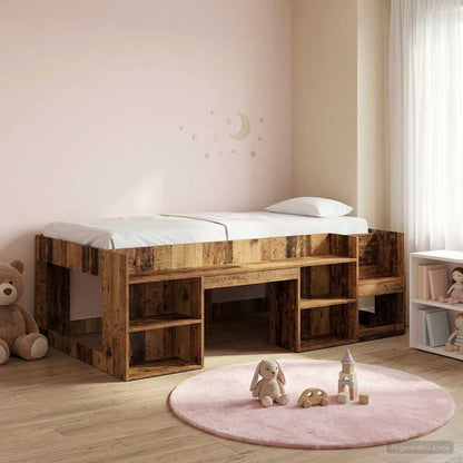 Telaio del letto con storage Legno antico 80 x 200 cm | homemem39