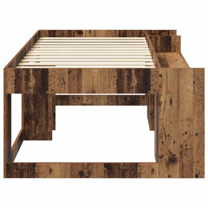 Telaio del letto con storage Legno antico 80 x 200 cm | homemem39
