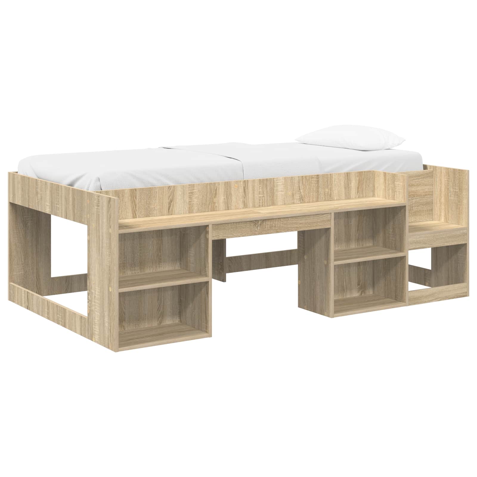Telaio del letto con storage Rovere Sonoma 90 x 200 cm | homemem39