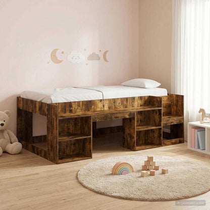 Telaio del letto con storage Rovere Fumo 90 x 200 cm | homemem39