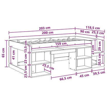 Telaio del letto con storage Rovere Artigianale 90 x 200 cm | homemem39