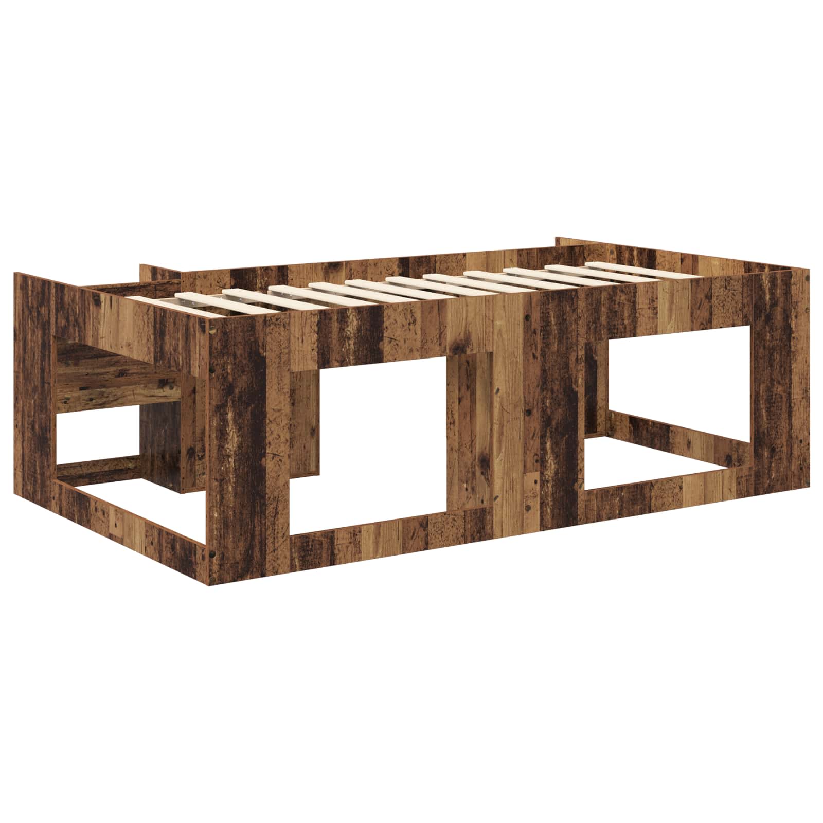 Telaio del letto con storage Legno antico 98.5 x 200 cm | homemem39