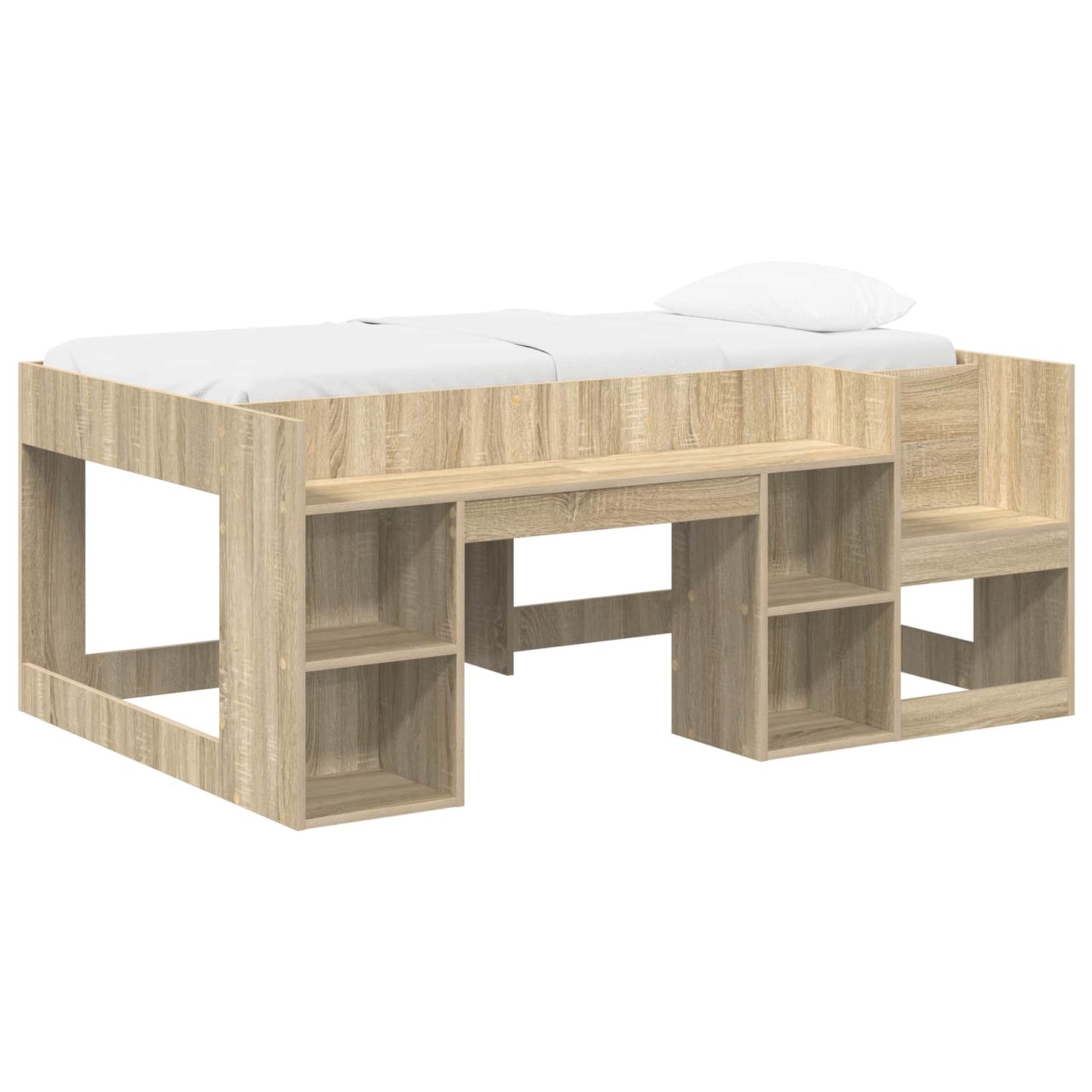Telaio del letto con storage Rovere Sonoma 80 x 160 cm | homemem39