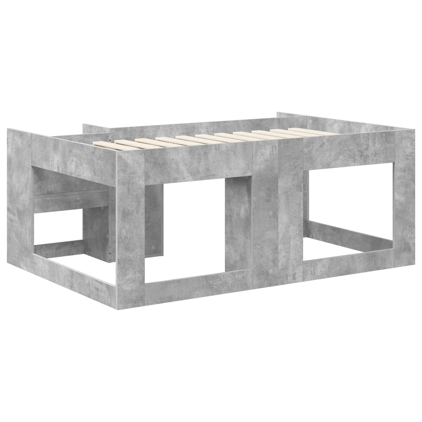 Telaio del letto con storage Grigio Cemento 80 x 160 cm | homemem39