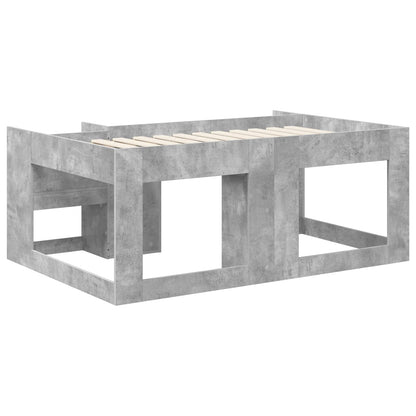 Telaio del letto con storage Grigio Cemento 80 x 160 cm | homemem39