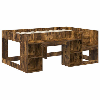 Telaio del letto con storage Rovere Fumo 80 x 160 cm | homemem39