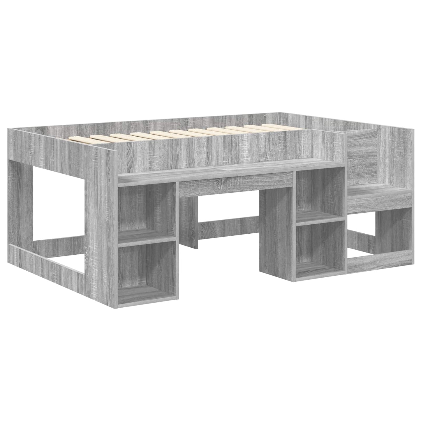 Telaio del letto con storage Sonoma grigio 80 x 160 cm | homemem39