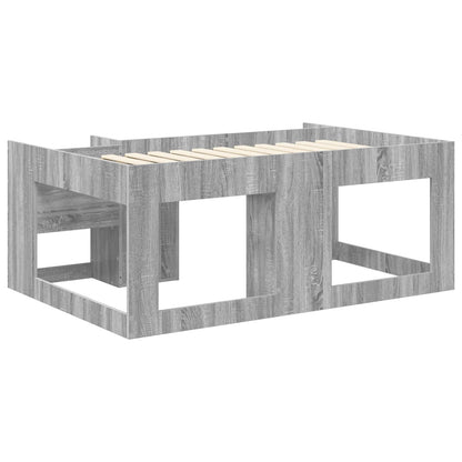 Telaio del letto con storage Sonoma grigio 80 x 160 cm | homemem39