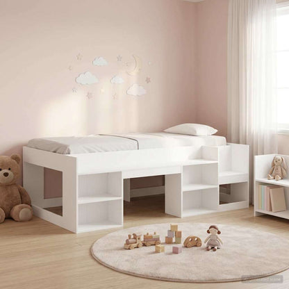 Telaio del letto con storage Bianco 90 x 190 cm | homemem39