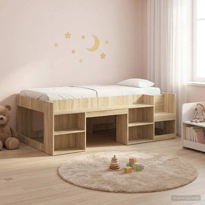 Telaio del letto con storage Rovere Sonoma 90 x 190 cm | homemem39