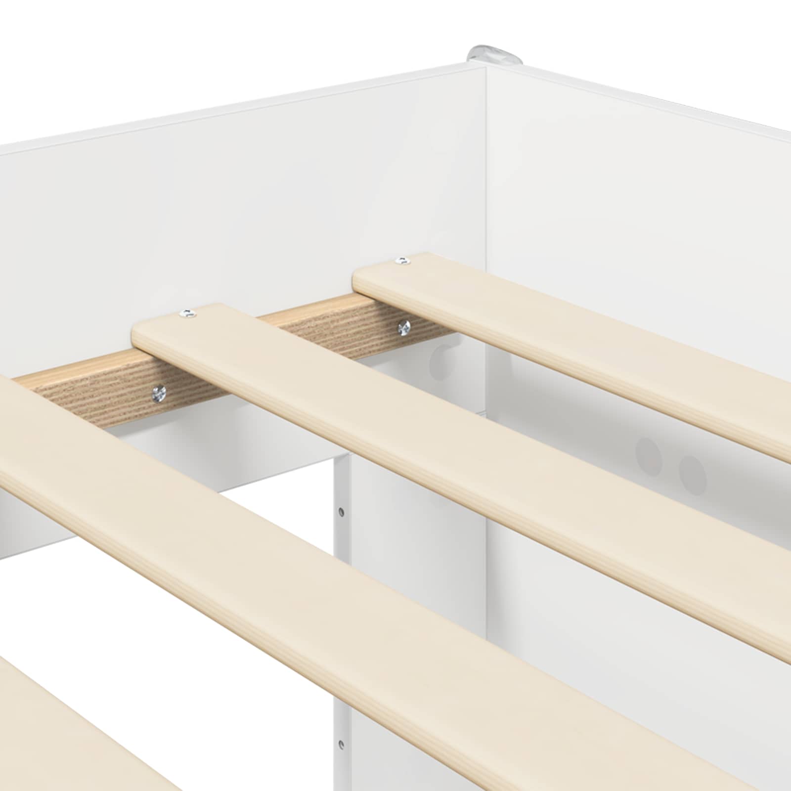 Telaio del letto con storage Bianco 75 x 190 cm | homemem39