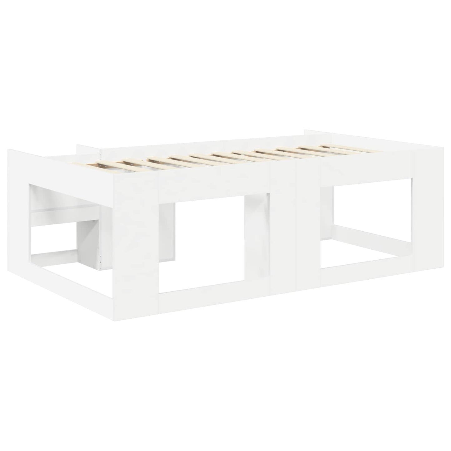 Telaio del letto con storage Bianco 75 x 190 cm | homemem39