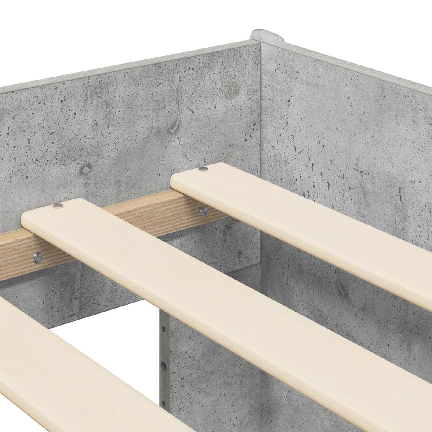 Struttura per Letto per Bambini con Ripostiglio Grigio Cemento