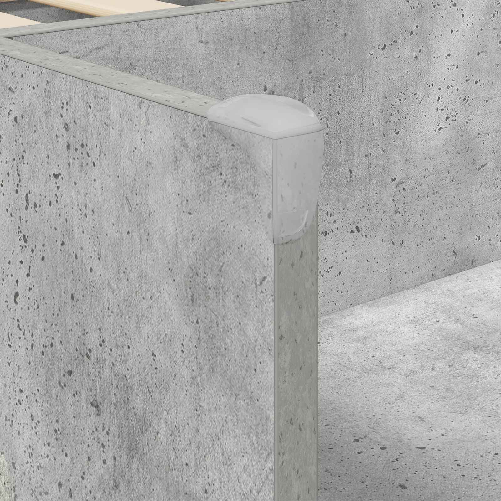 Telaio del letto con storage Grigio Cemento 75 x 190 cm | homemem39