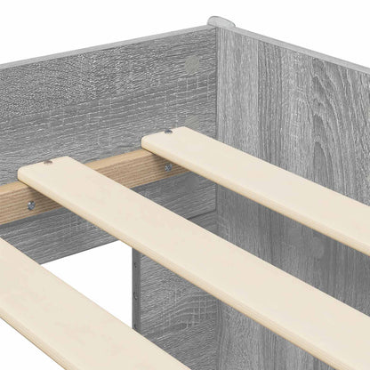 Struttura per Letto per Bambini con Ripostiglio Sonoma grigio