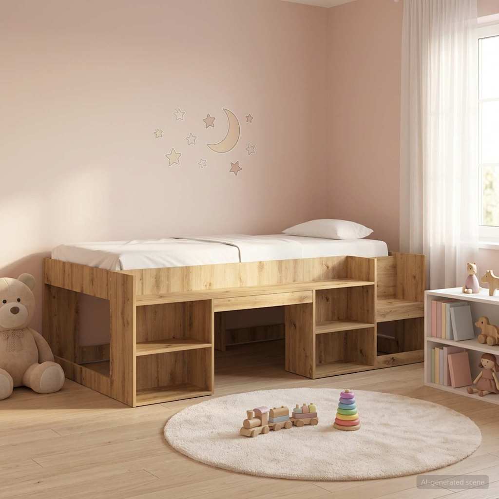 Telaio del letto con storage Rovere Artigianale 75 x 190 cm | homemem39