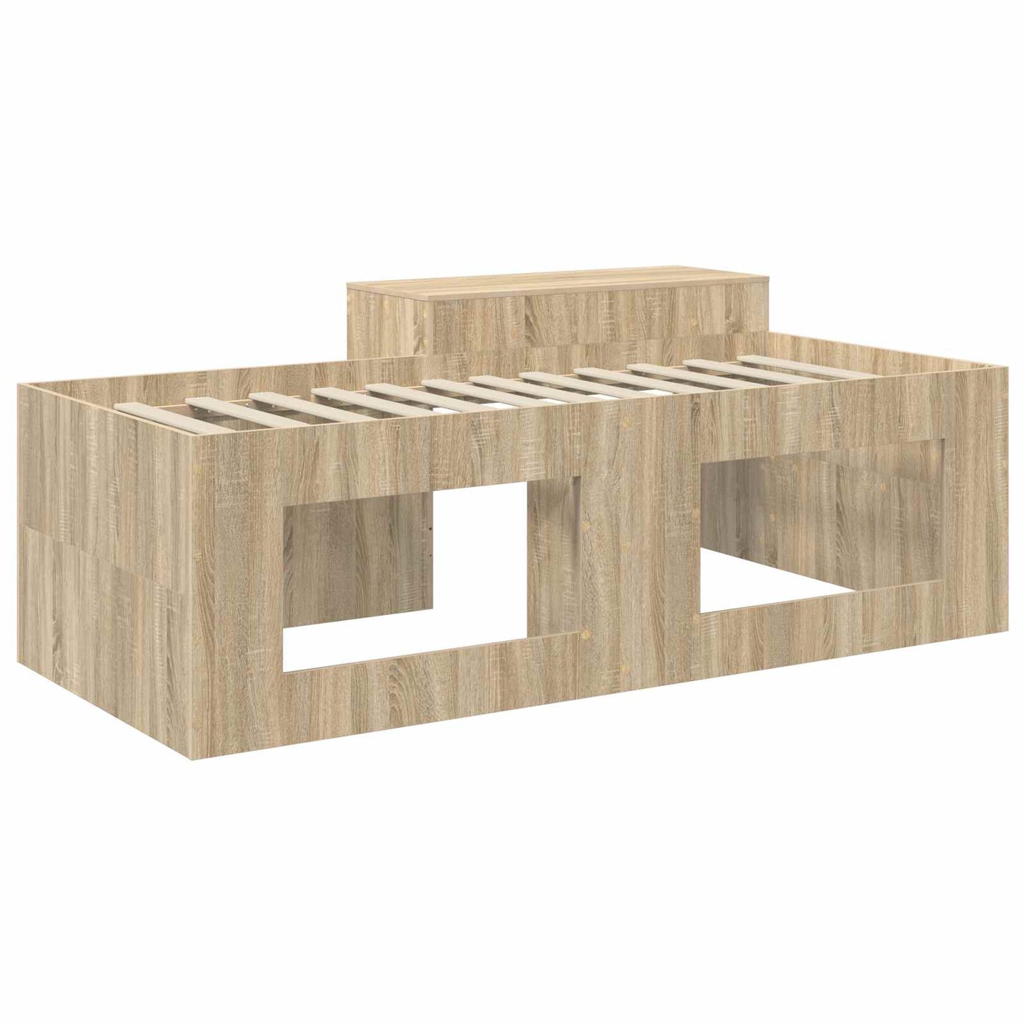 Letto alto per bambini con scrivania Rovere Sonoma 80 x 200 cm | homemem39