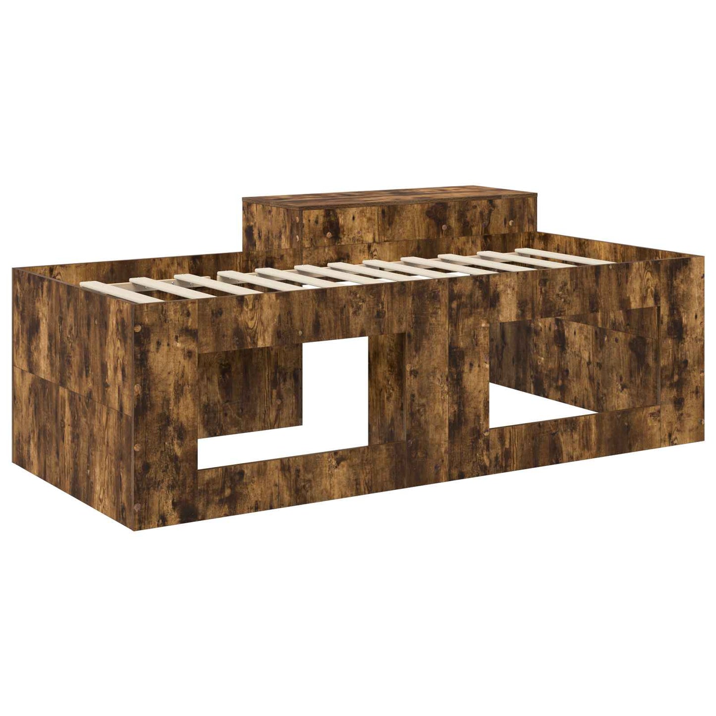 Letto alto per bambini con scrivania Rovere Fumo 80 x 200 cm | homemem39