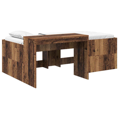 Letto alto per bambini con scrivania Legno antico 80 x 200 cm | homemem39