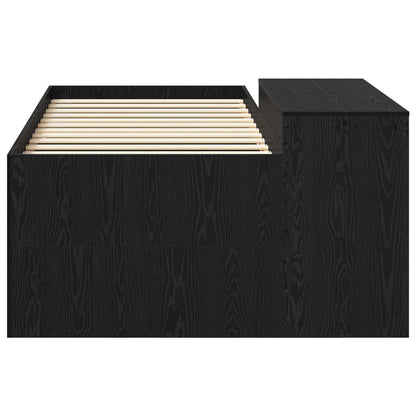 Letto alto per bambini con scrivania Nero 90 x 200 cm