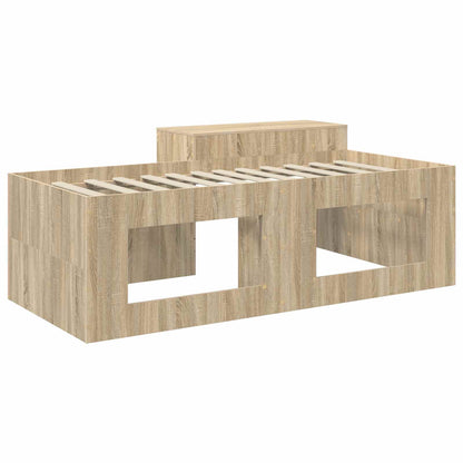Letto alto per bambini con scrivania Rovere Sonoma 90 x 200 cm | homemem39