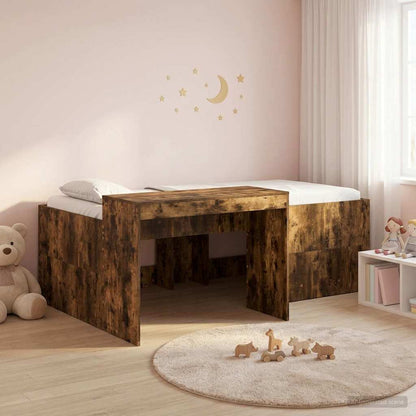 Letto alto per bambini con scrivania Rovere Fumo 90 x 200 cm | homemem39