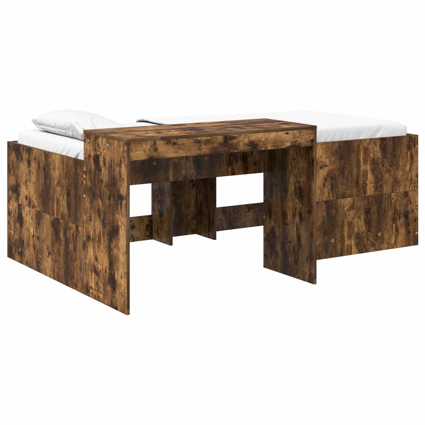 Letto alto per bambini con scrivania Rovere Fumo 90 x 200 cm | homemem39