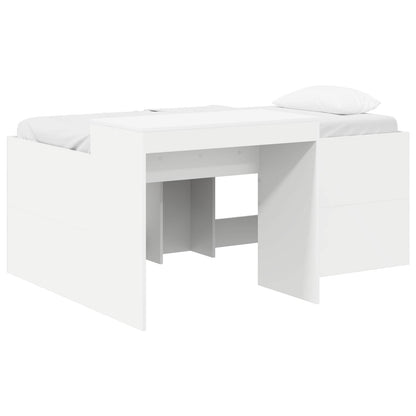 Letto alto per bambini con scrivania Bianco 80 x 160 cm | homemem39