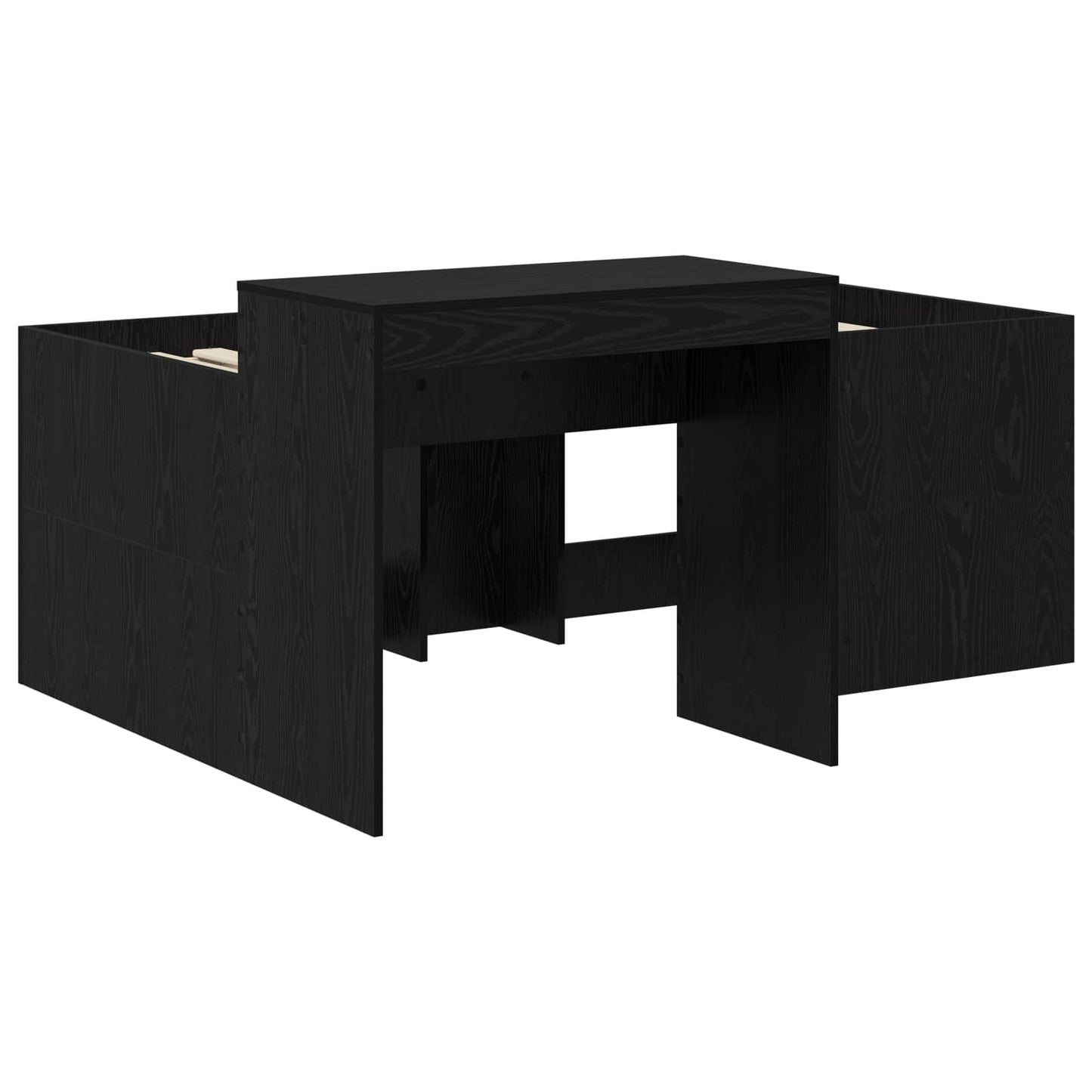 Letto alto per bambini con scrivania Nero 80 x 160 cm | homemem39