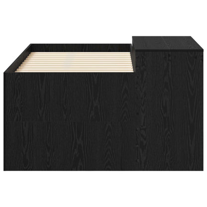 Letto alto per bambini con scrivania Nero 80 x 160 cm | homemem39