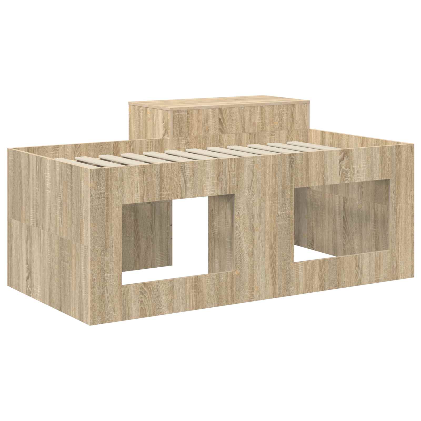 Letto alto per bambini con scrivania Rovere Sonoma 80 x 160 cm | homemem39