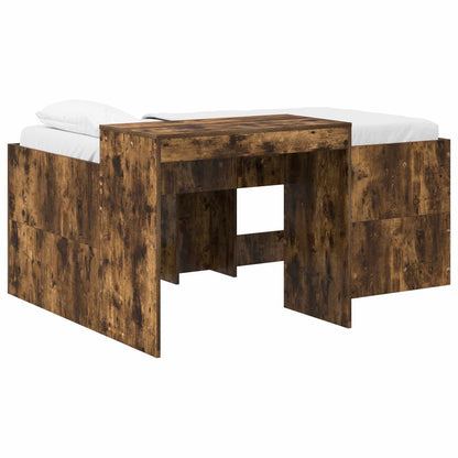 Letto alto per bambini con scrivania Rovere Fumo 80 x 160 cm | homemem39