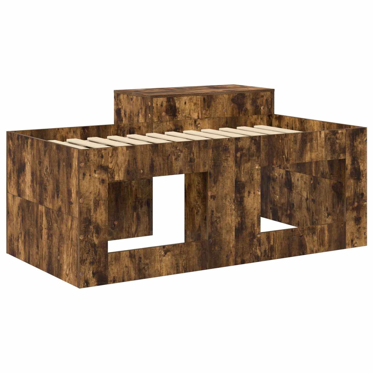 Letto alto per bambini con scrivania Rovere Fumo 80 x 160 cm | homemem39