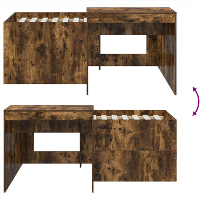 Letto alto per bambini con scrivania Rovere Fumo 80 x 160 cm | homemem39