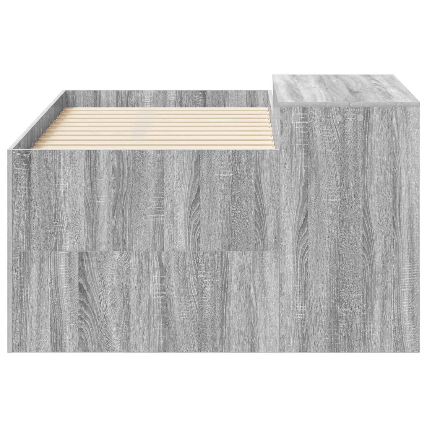 Letto alto per bambini con scrivania Sonoma grigio