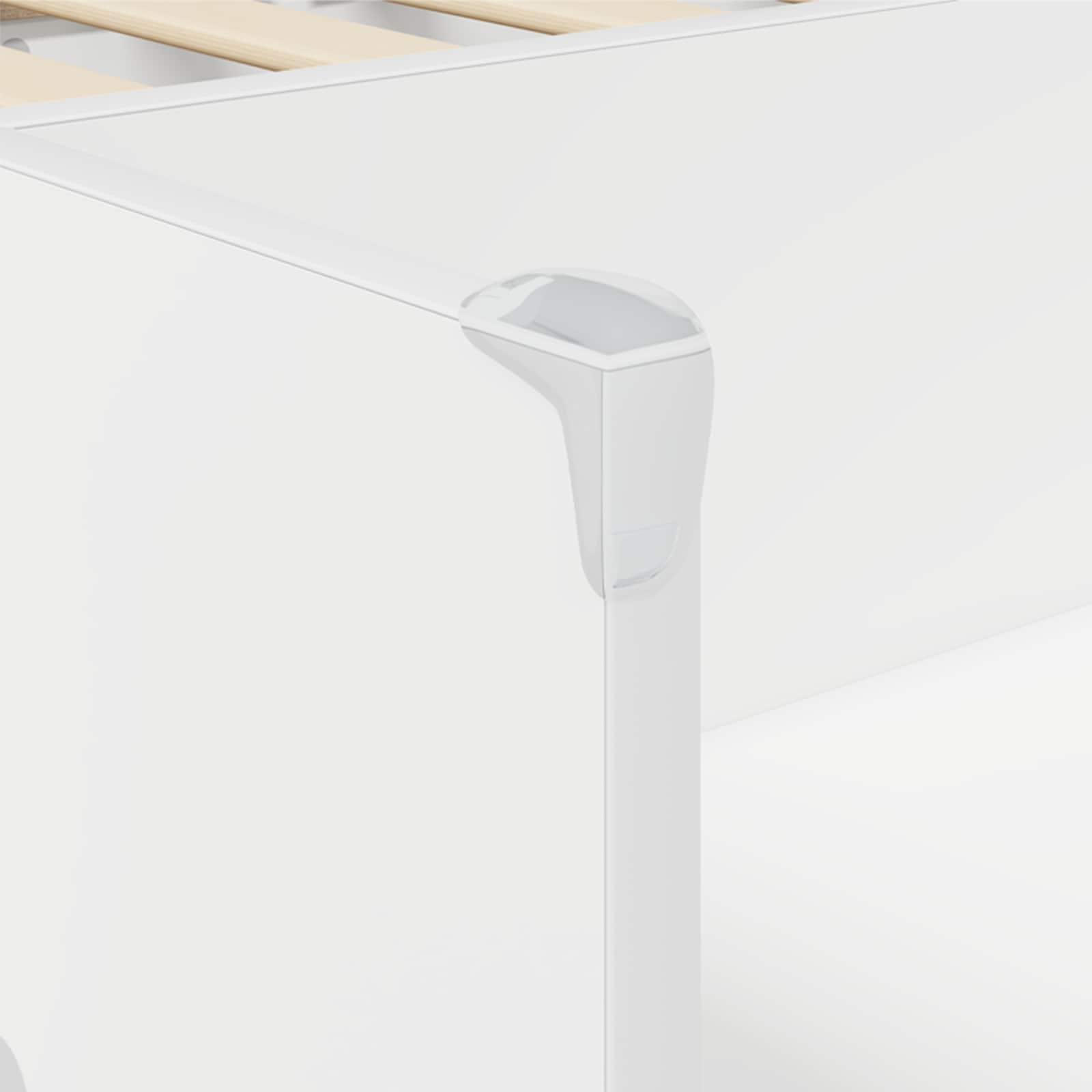 Letto alto per bambini con scrivania Bianco | homemem39