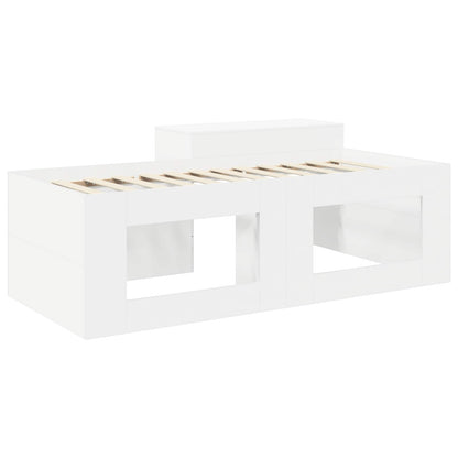 Letto alto per bambini con scrivania Bianco 75 x 190 cm | homemem39