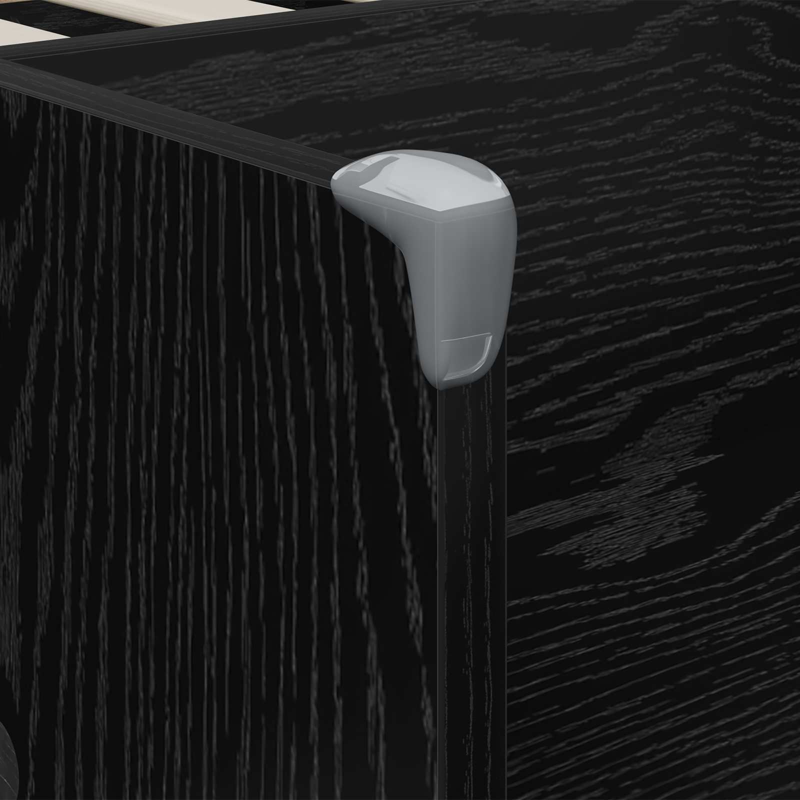 Letto alto per bambini con scrivania Nero 75 x 190 cm | homemem39