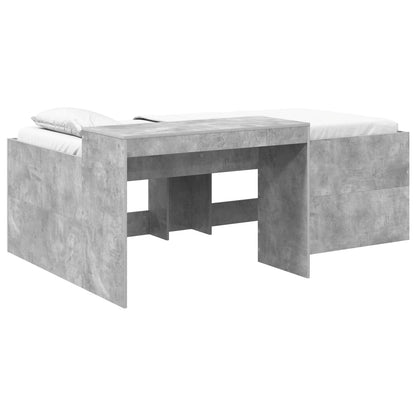 Letto alto per bambini con scrivania Grigio Cemento 75 x 190 cm | homemem39