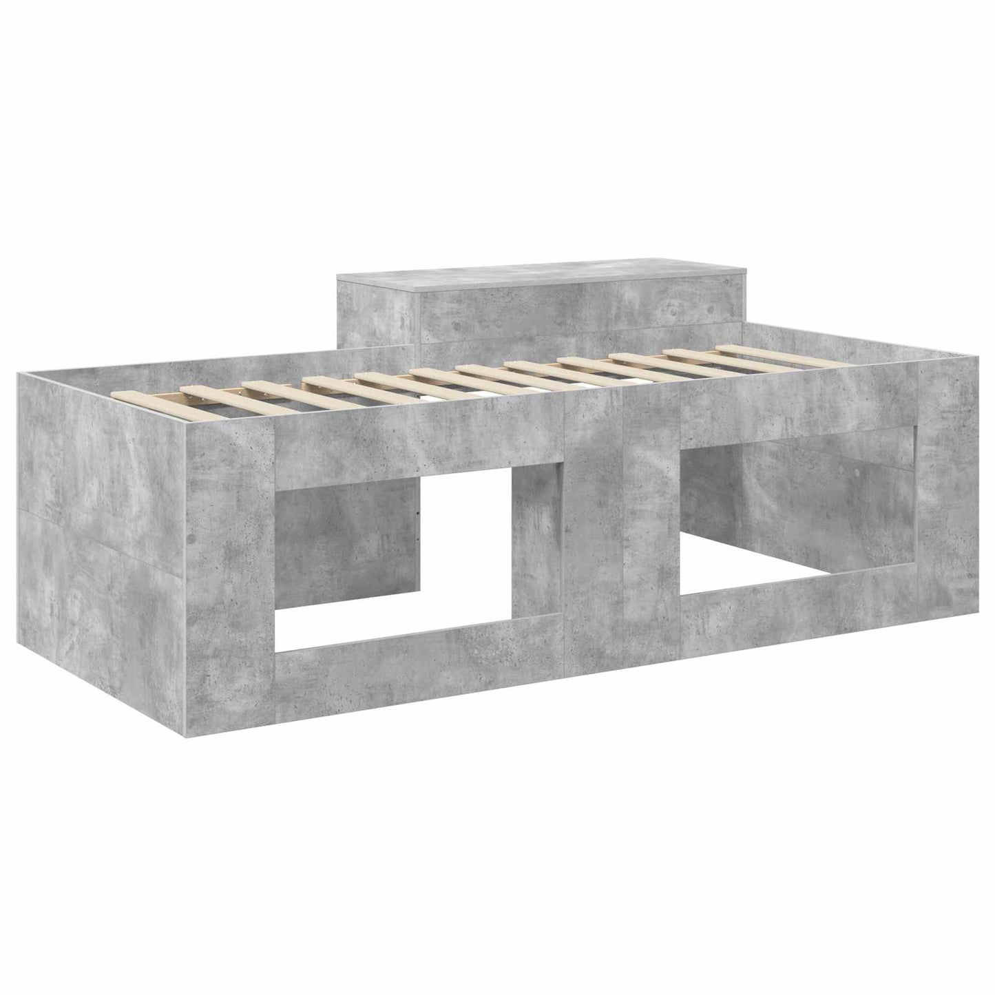 Letto alto per bambini con scrivania Grigio Cemento 75 x 190 cm | homemem39