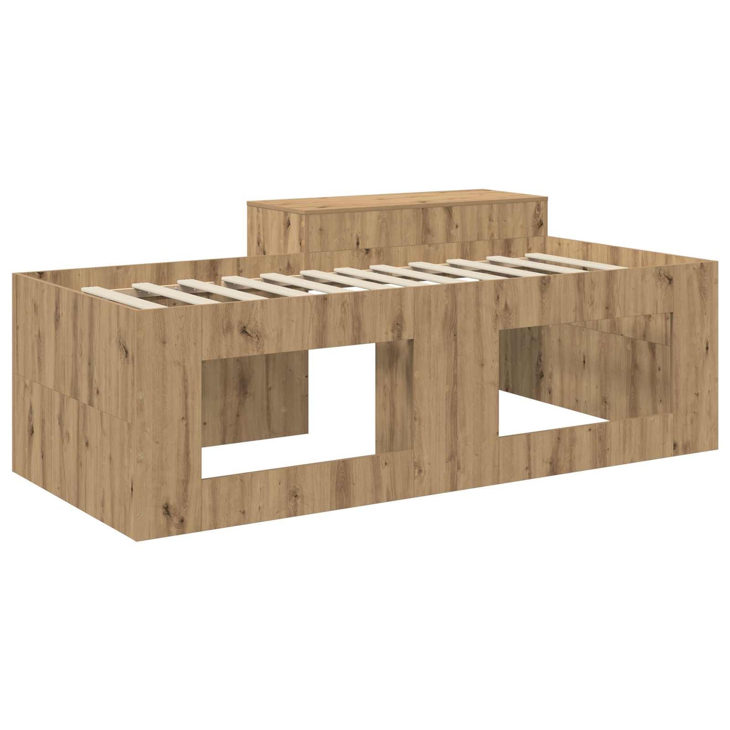 Letto alto per bambini con scrivania Rovere Artigianale | homemem39