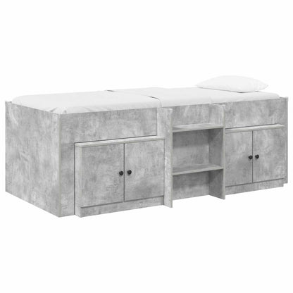 Struttura Letto Loft con Mobile con porta 3 pz Grigio Cemento | homemem39